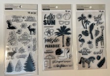 Lot Of 3 Recollections Poly Clear Photopolymer Stamps - Combo Lot