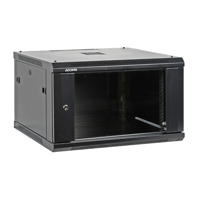 6U 9U 12U Wall Mount Network Server Data Cabinet Enclosure Racks Glass Vented
