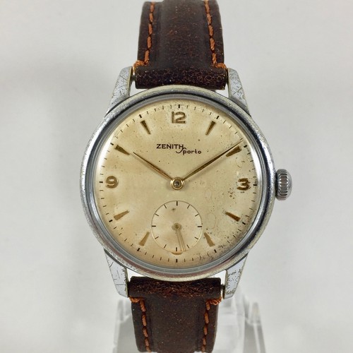 OROLOGIO ZENITH SPORTO A CARICA MANUALE CAL.126-6 CASSA CROMATA FONDELLO  ACCIAIO | eBay