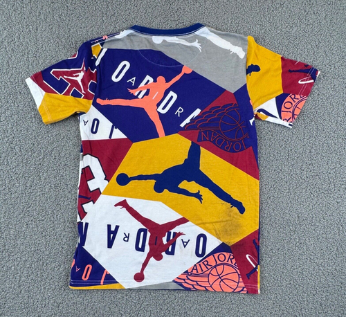 Air Jordan Boys Large (12-13yrs) All Over Print Jumpman T Shirt Y2K Retro - Picture 9 of 10