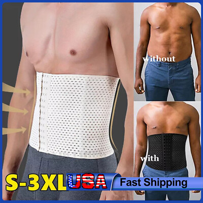 Men Body Shaper Girdle Stomach Shapewear Waist Shaper Tummy Control Tuck Belt US