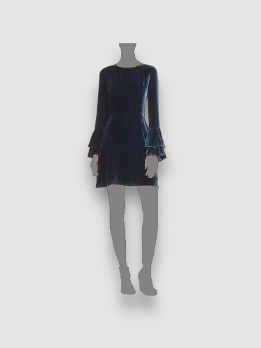 parker long sleeve silk dress $250 Parker Women's Valentine Silk Fluted Cuff Long Sleeve Blue Dress Size 4