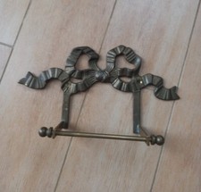 Porta Rotolo Metallo Vintage Fiocco Shabby Decò Romantico *