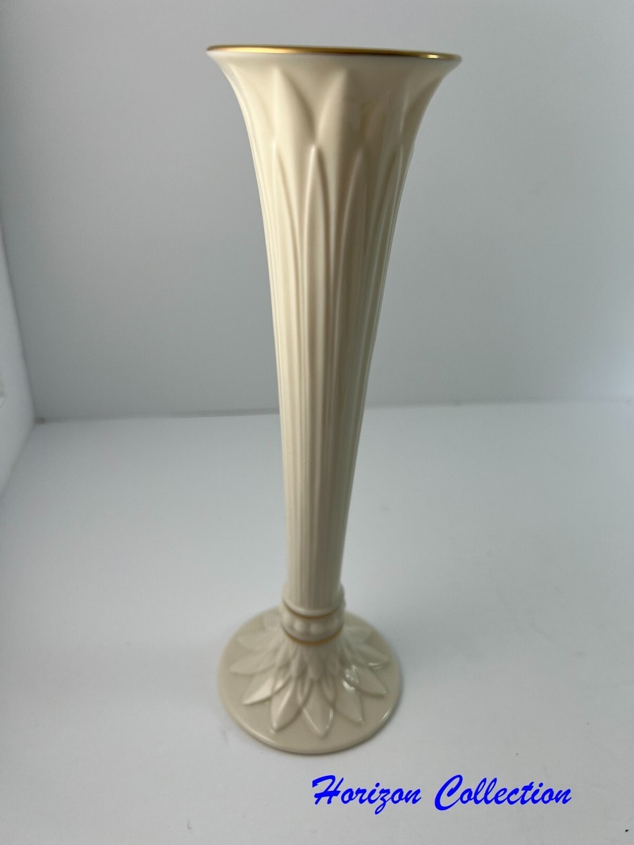 花瓶・フラワースタンド Lenox Tivoli Bud Vase 24K Gold Trim LENOX 24K Gold -TIVOLI COLLECTION Fluted Bud Vase - 9
