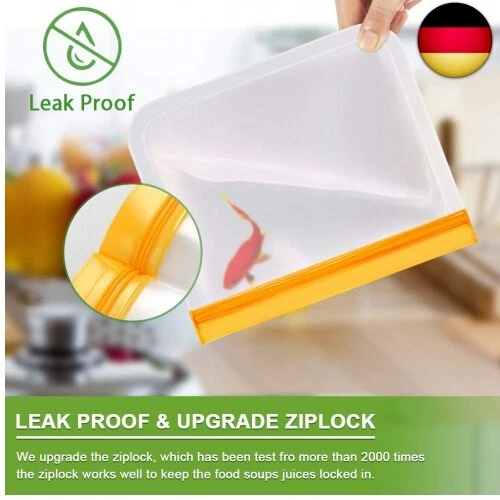 20er Pack Wiederverwendbare Aufbewahrungsbeutel, BPA-freie Wiederverwendbare - Bild 3 von 7