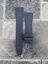 New 20mm Soft Rubber Strap Blue Diver Watch Band for IWC Pilot Portugieser