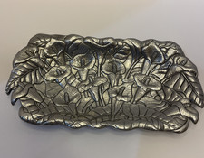 Arthur Court 1993 Calla Lily Aluminum 12" Serving Platter Tray
