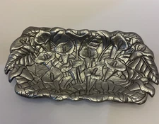 Arthur Court 1993 Calla Lily Aluminum 12" Serving Platter Tray