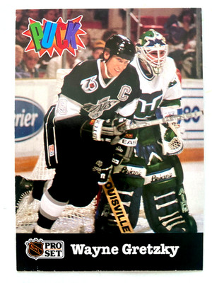 1991-92 Pro Set Hockey Wayne Gretzky Puck Insert #11 Los Angeles Kings