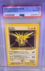 1999 Pokémon Base Set Rare Holo Zapdos PSA 8 NM-MT