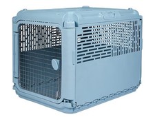 Sport PET Plastic Kennels Rolling Plastic Wire Door Travel Dog 30" Medium Blue 