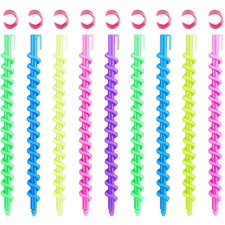 40 Pieces Hair Perm Rod Spiral Plastic Long Barber Hairdressing Styling Curling 