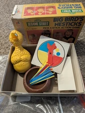 Sesame Street Big Bird Nesticks Game Vintage 1977 Milton Bradley Co