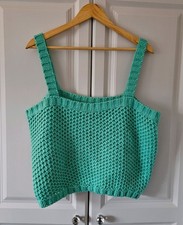 ASOS Maglia Verde 24 Maglione Grosso Verde Acqua Cropped Cami Canotta Canotta