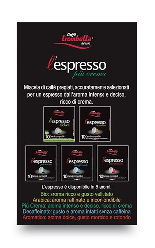 Caffè Trombetta L Espresso Capsule Compatibili Nespresso Più Crema 10 Capsule - Foto 2 di 24