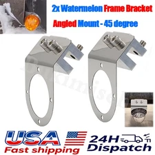 2x 45° Angled Mount Frame Brackets For Truck Trailer Watermelon Glass Lights US