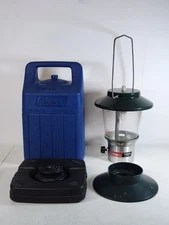 Coleman Double Mantle Propane Lantern 5114C700 Carrying Case Globe Vintage
