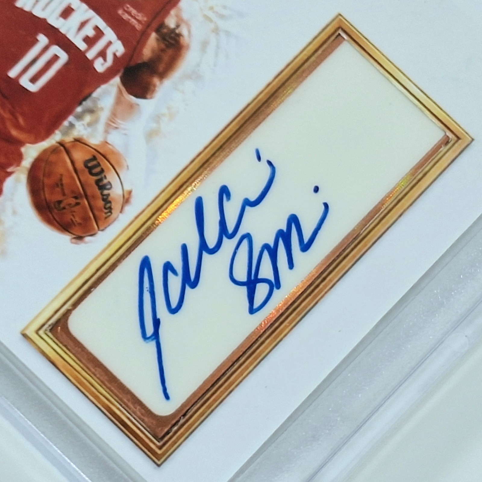 Jabari Smith Logoman Autograph Custom Card - One of One - Patch Auto - 1/1 view 10