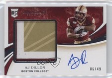 2020 Panini Immaculate Collegiate Premium Rookie 6/99 AJ Dillon Patch Auto uk2
