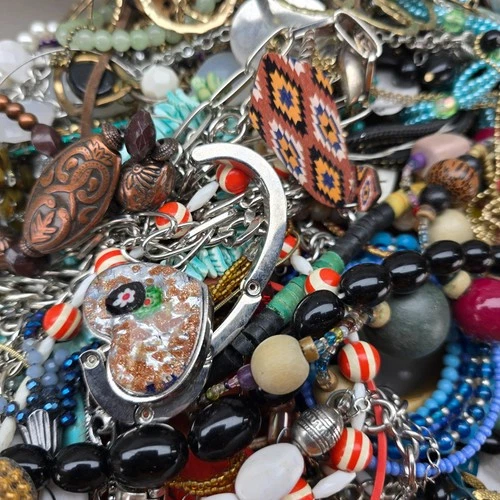 Costume Jewelry Lot Vintage Modern Mixed Wear Craft Resell 5 LB