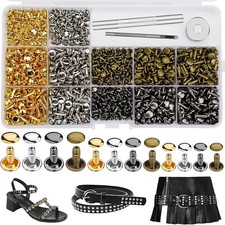 540 Pcs Leather Rivets Snap Fasteners DIY Tool Kit