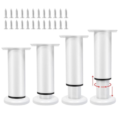 Uenhoy Set of 4 Adjustable Furniture Legs 4.72-7 Inch Metal Heavy Duty Cabine...