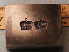 1935 SEAGRAMS Crown Logo Charm STEEL STAMPING DIE Robbins RH545