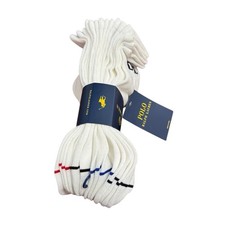 Polo Ralph Lauren Men  s Quarter Crew Socks 6 Pack Logo Comfort Athletic White