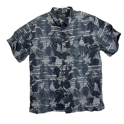 Royal Robbins Men's Comino Leaf S/S Shirt (Summer Sky) Men s Large Relaxed Fit