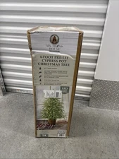 2025 My Texas House 4 FT Pre-Lit Cypress Pot Artificial Christmas Tree VIRAL