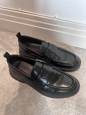 Hugo Boss Loafers Men’s Black Size Uk 7 Leather Shoes Worn Once Excellent Cond