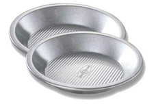 USA Pan Bakeware Aluminized Steel Commercial Pie Pan, Set of 2, Nonstick