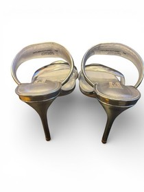 Steve Madden Saturn Metallic Silver Stiletto Heels Size 7