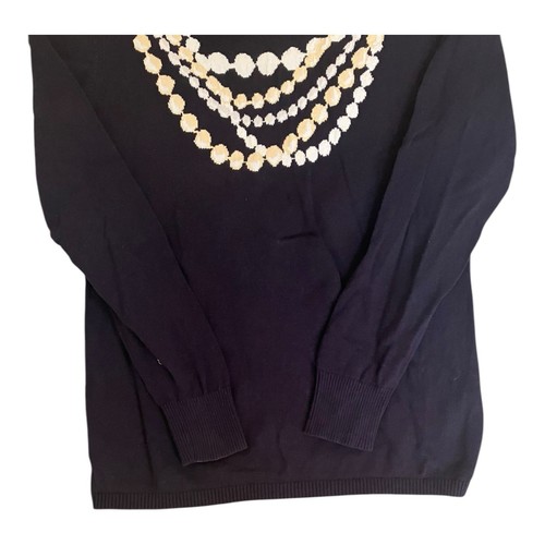 Tommy Hilfiger Pullover Damen M Blau Perlenkette - Bild 4 von 7
