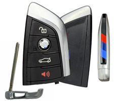 Oem Bmw 5 M Series Smart Key Fob Remote Transmitter Red And Blue Trim N5f-id21a Oem Bmw 5 M Series Smart Key Fob Remote Transmitter Red And Blue Trim N5f-id21a