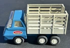 Vintage Mini Tonka Blue Livestock Pressed Steel Pickup Truck 1970's