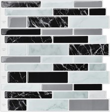 10 Sheet Peel and Stick Tile Backsplash Vinyl 3D Marble