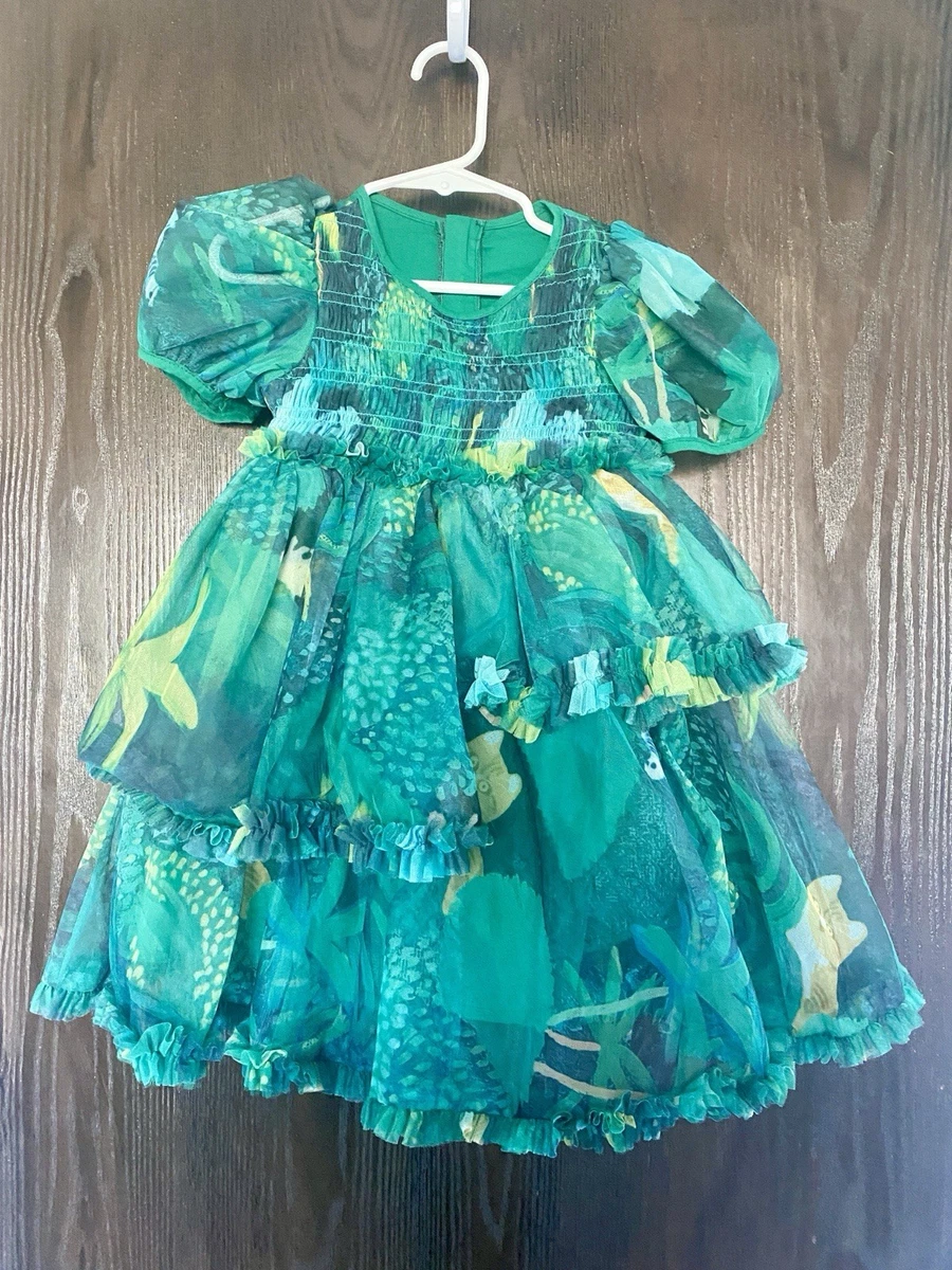 aqua green maxi dress Sage Green Short Sleeve Floral Tulle Flower Girl Dress main image 0