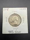 1958-D Washington Silver Quarter 90% Silver 10% Copper