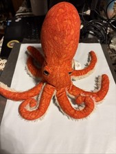 The Petting Zoo Octopus Orange Squid Plush Toy Vintage 1994 Soft And Plushy