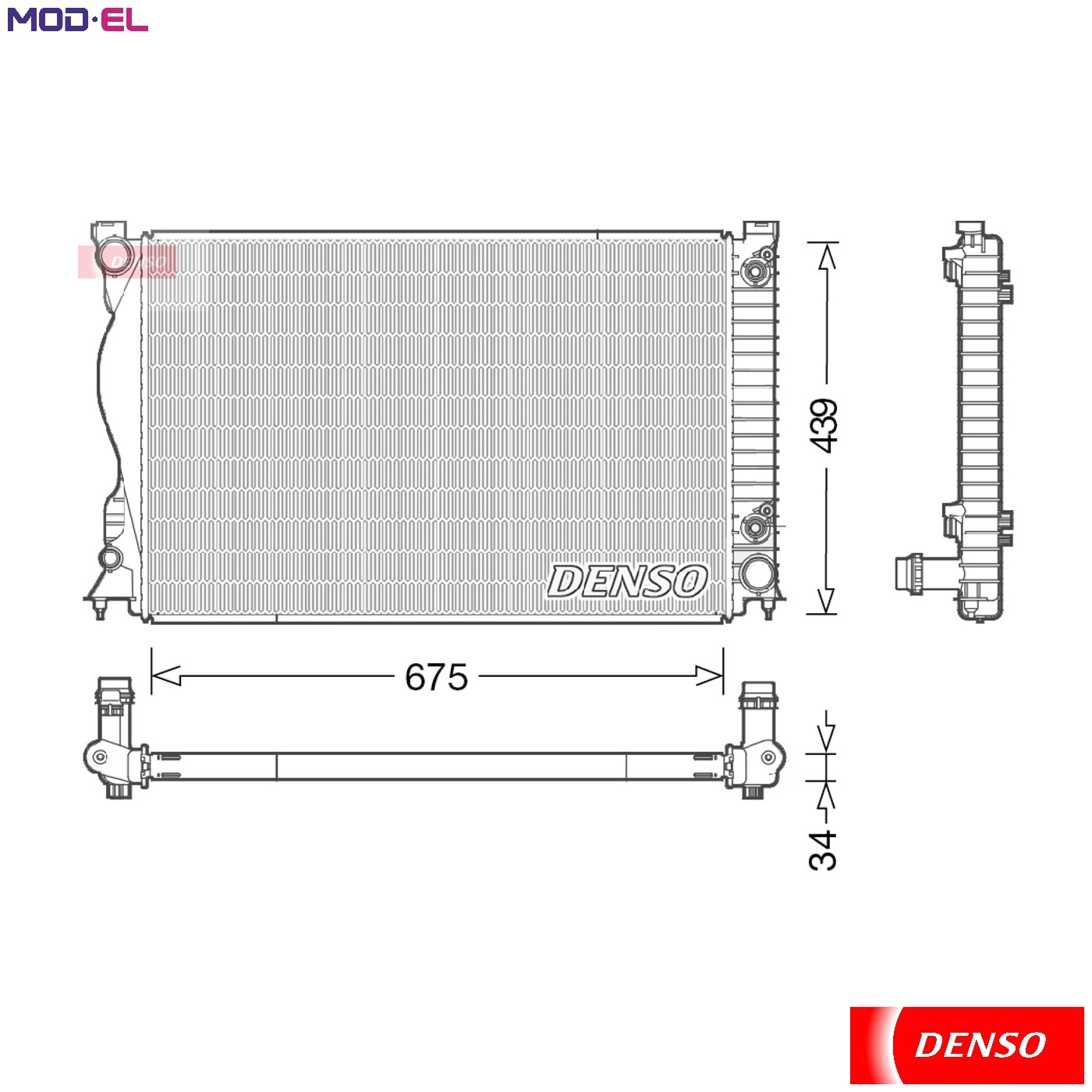 Fits DENSO-TERMIKA DRM02028 RADIATOR 2.8FSI - Image 3