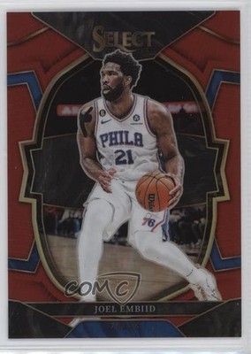 2022-23 Panini Select Concourse Red Prizm 69/199 Joel Embiid #47 11ng