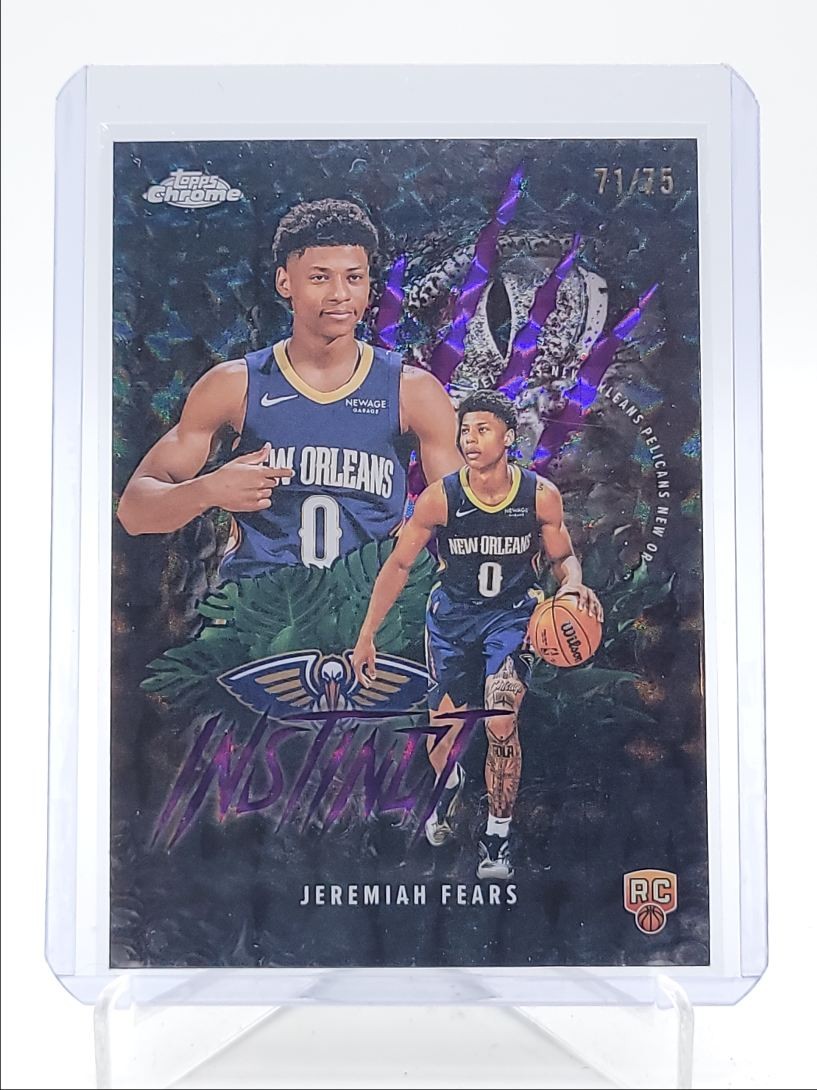 JEREMIAH FEARS 2025-26 TOPPS CHROME INSTINCT ROOKIE PURPLE GEO RC /75 Q3464