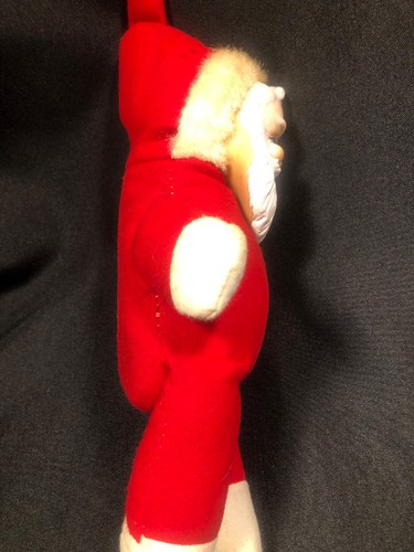 Vintage Christmas~ Santa Claus Doll~Plush With Rubber Face~ Flannel Suit & Cap - Picture 8 of 10