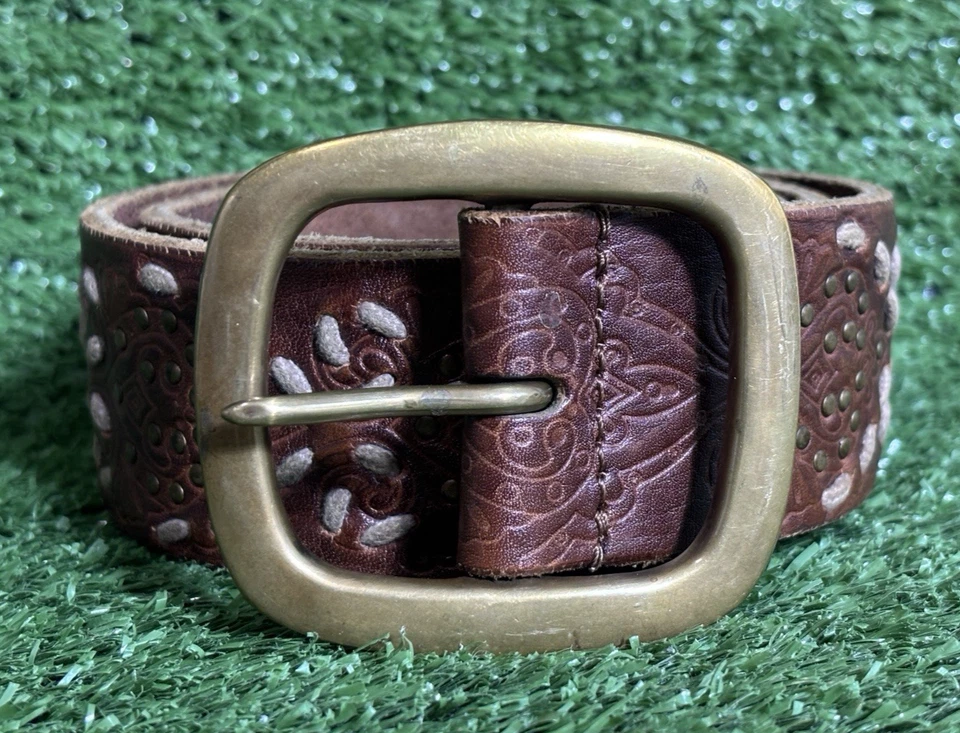 Lucky Brand Classic Thick Stitched Western Rodeo Cowgirl Belt 32" - Image 2 of 4