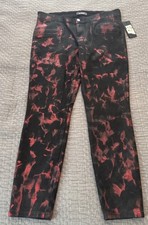 Guess Cherry Soda Sartorial Skinny Jeans Size 32 Women  s New Black Red