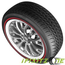 1 Vogue Custom Built Red Stripewhite Sidewall 24540r20 99v 60k Mile Warranty
