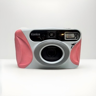 Seltene ''Pink'' Konica Mermaid wasserdichte große Mini BM-301 analoge Kompaktkamera 35 mm!