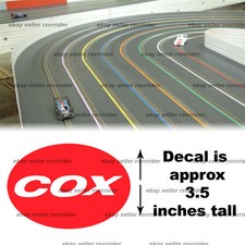 cox slot car hobby decal sticker