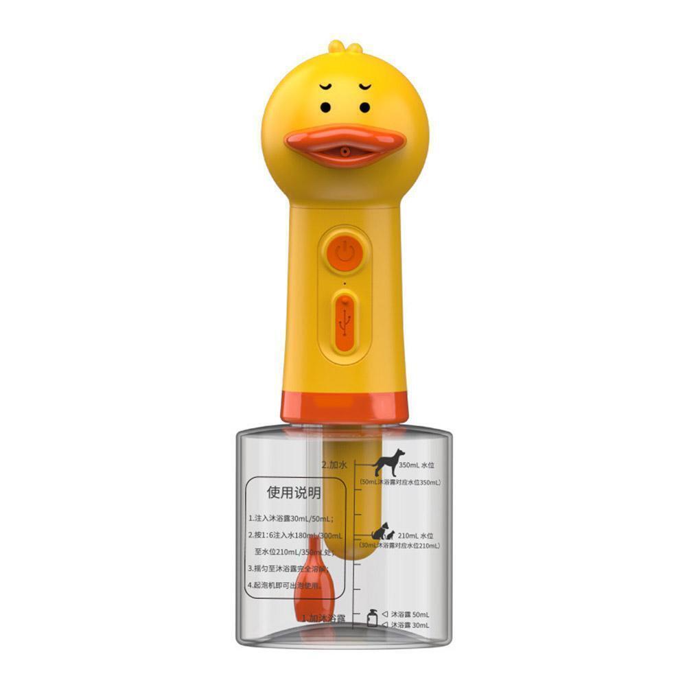 Kleine gelbe Ente Schaum Haustier Hund USB Automatische Seifenspender...